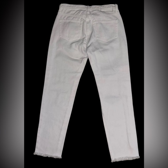 FLYING MONKEY White high rise crop jeans Raw Hem NWT - Picture 4 of 9